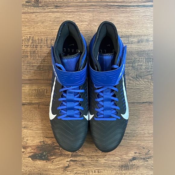 Nike Alpha Menace Pro 2 Mid ‘Black Blue’ (size us mens 12.5) - Picture 3 of 6